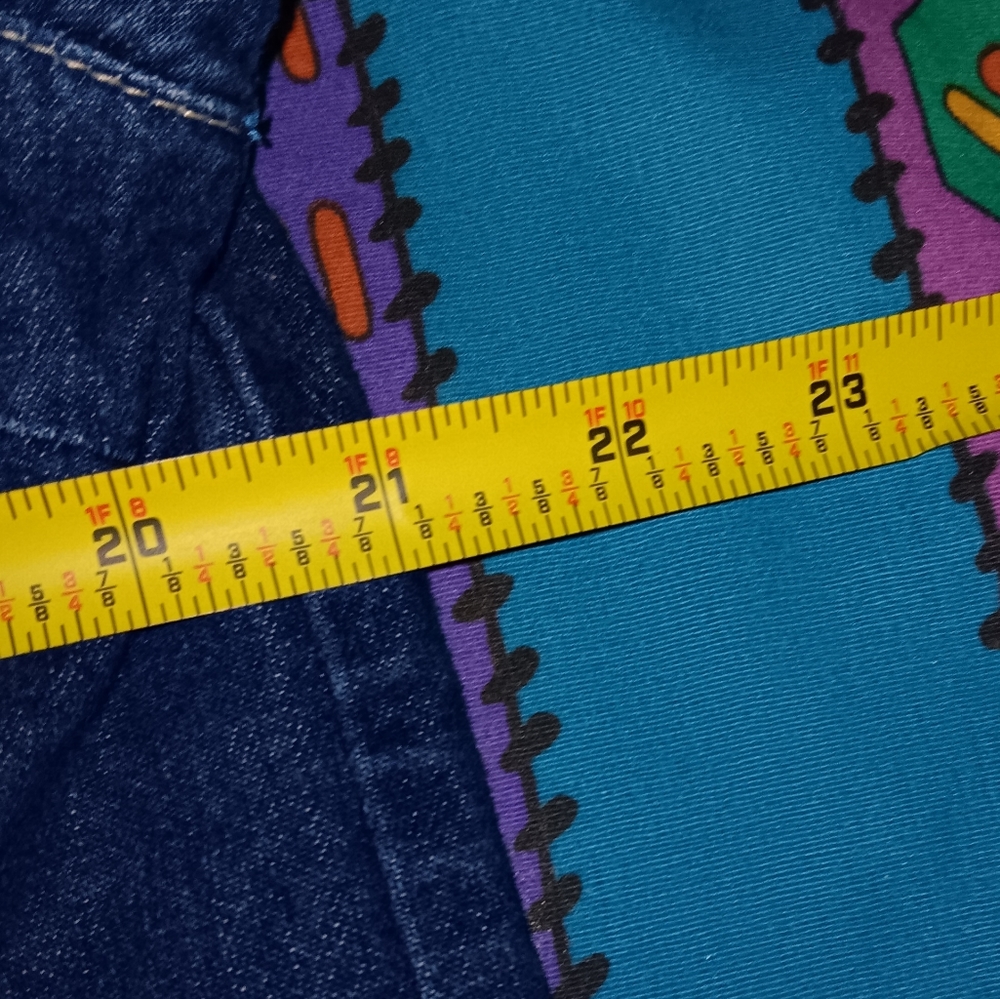90s Disney Store Winnie The Pooh Blue Jean Denim Hoodie Jacket Vintage - Picture 7 of 8